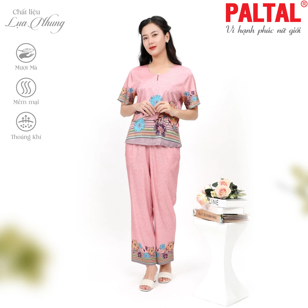 Bộ dài tay ngắn lụa nhung cao cấp 263p 6010