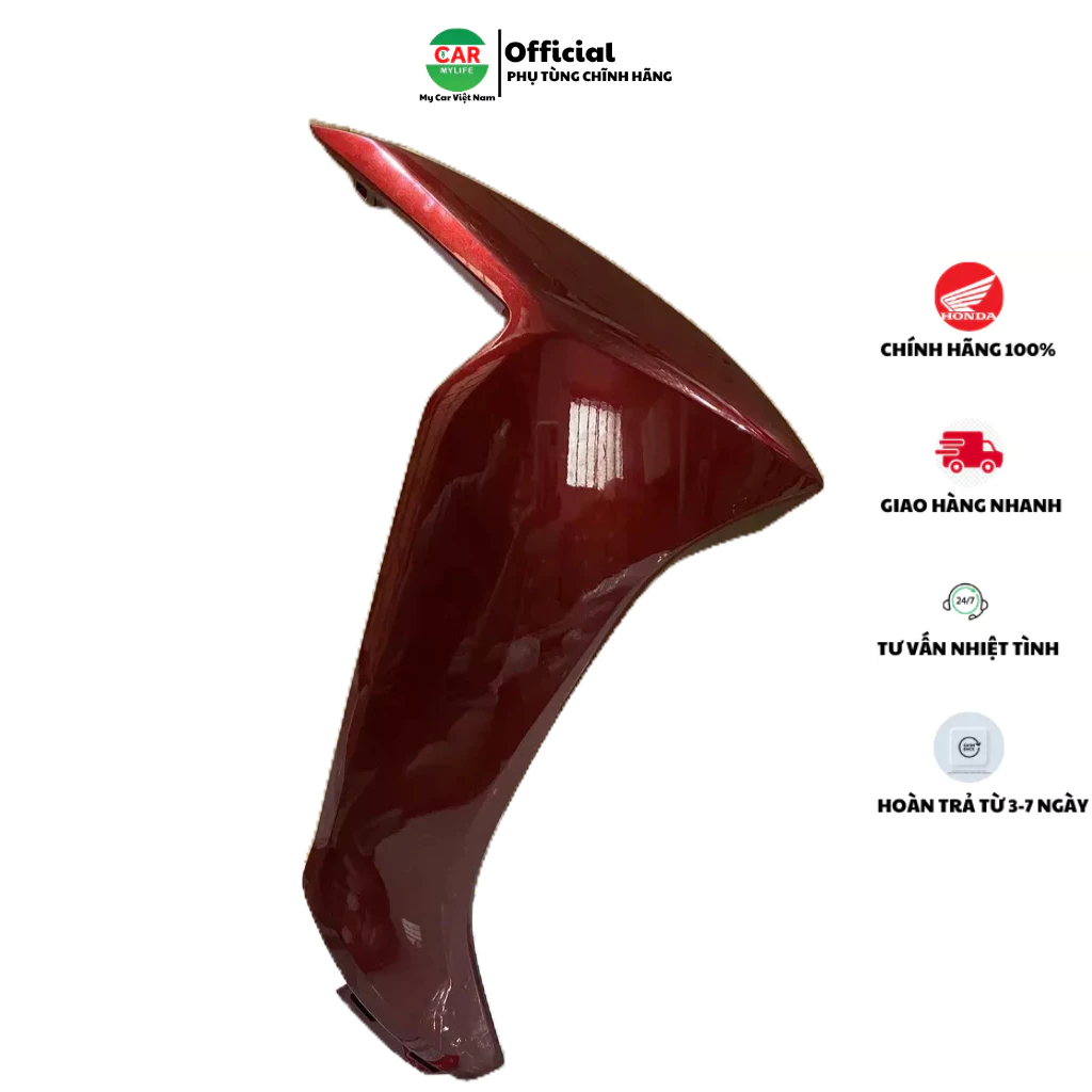 Cánh yếm bên phải - bửng yếm HONDA LEAD 125 năm 2013-2015 màu Đỏ mận. *R350* 64350K12900ZD