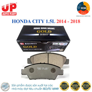 Má phanh, Bố thắng đĩa trước ô tô HONDA City 1.5L 2014-2018, HONDA JAZZ 2017 - UP PARTS OEM Chất lượng cao