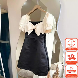 Váy Dự Tiệc Sang Trọng Phối Nơ  Lucido Fashion V7