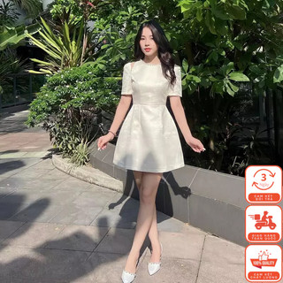 Váy Tafta Lót Lụa - Phối Cổ Đính Hạt Sang Trọng Lucido Fashion V21