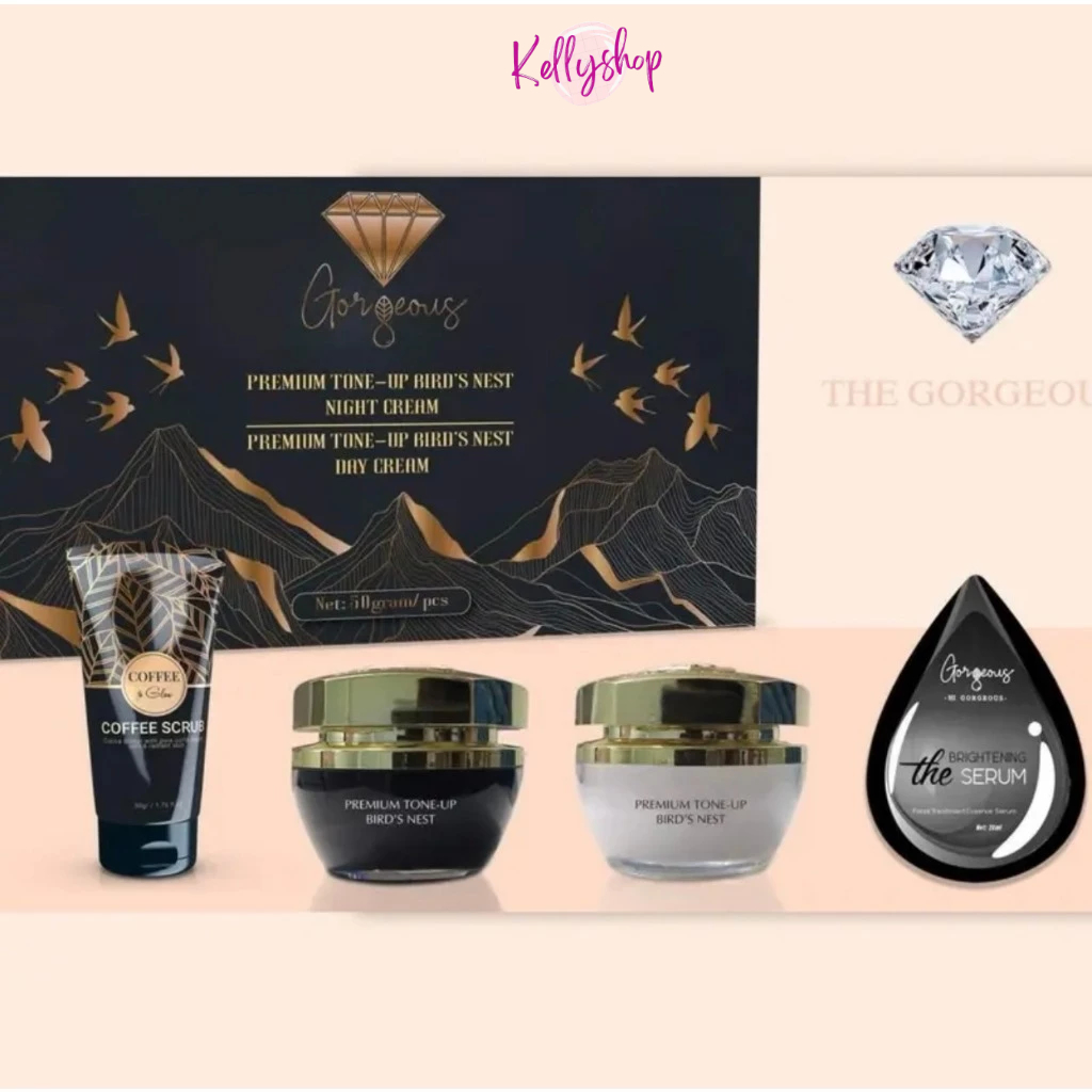 📍 Bộ Kem Yến Kim Cương MÚI XÙ GORGEOUS Ngày Đêm Dưỡng Da Căng Bóng Se Khít Lỗ Chân Lông