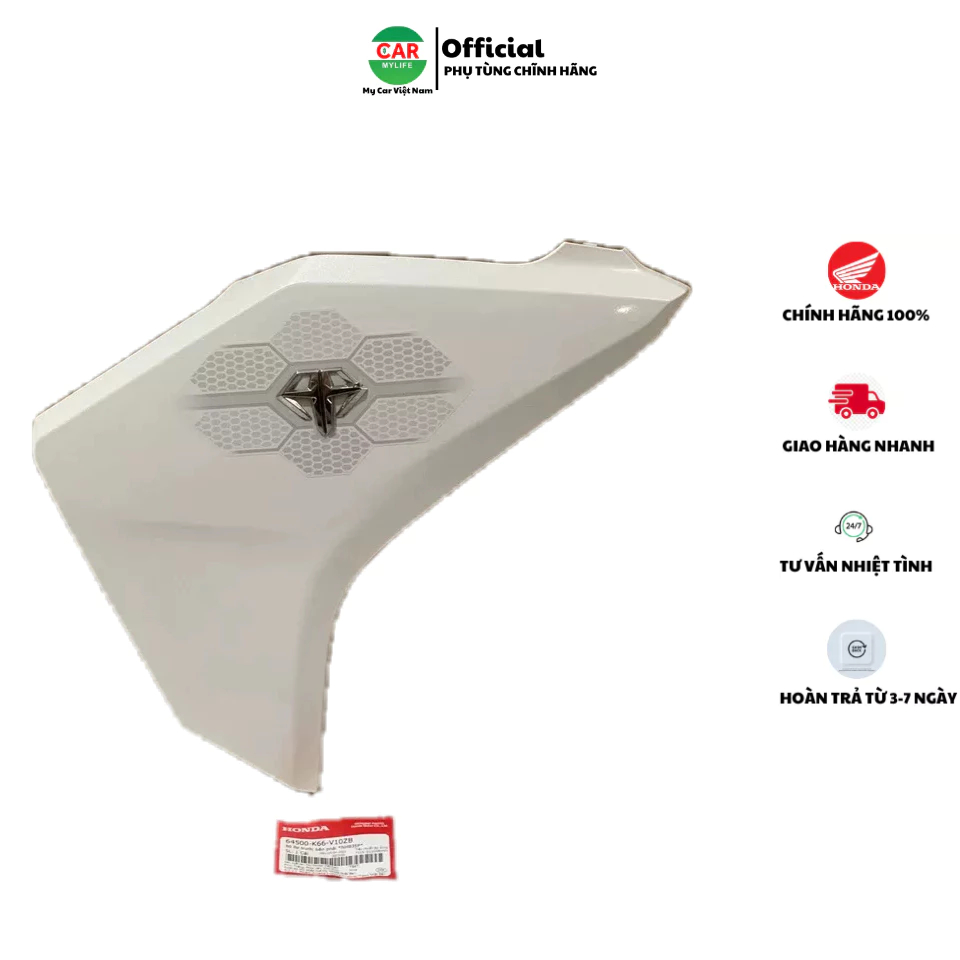 Cánh yếm bên phải - bửng yếm HONDA AIR BLADE 125 năm 2015-2016 màu Trắng. *NHB35P* 64500K66V10ZB