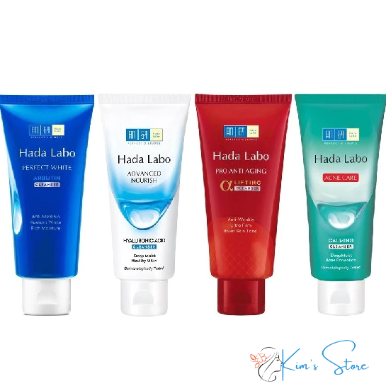 SRM nữ HADA LABO chai rửa mặt nữ 80g Kem rửa mặt HADALABO