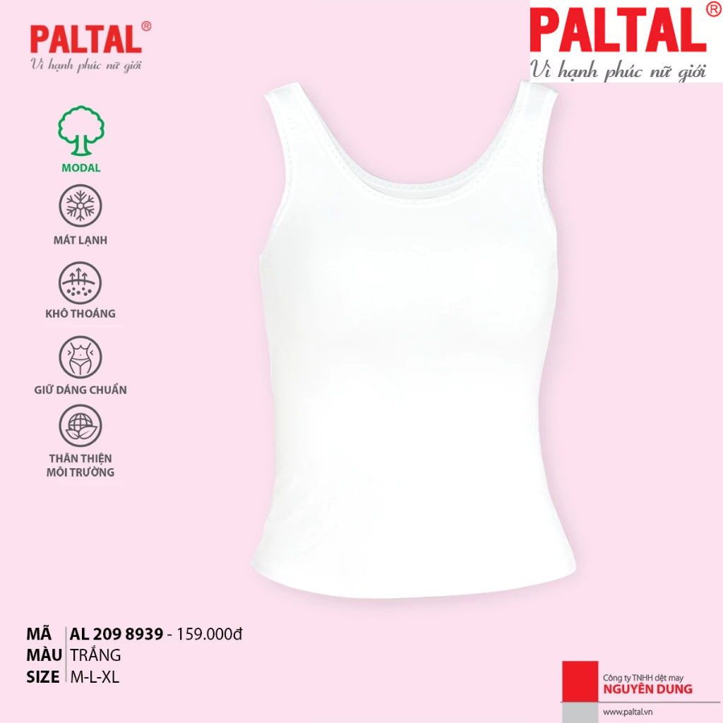 Áo lót lá học sinh kháng khuẩn cao cấp paltal alhs 209p 8939