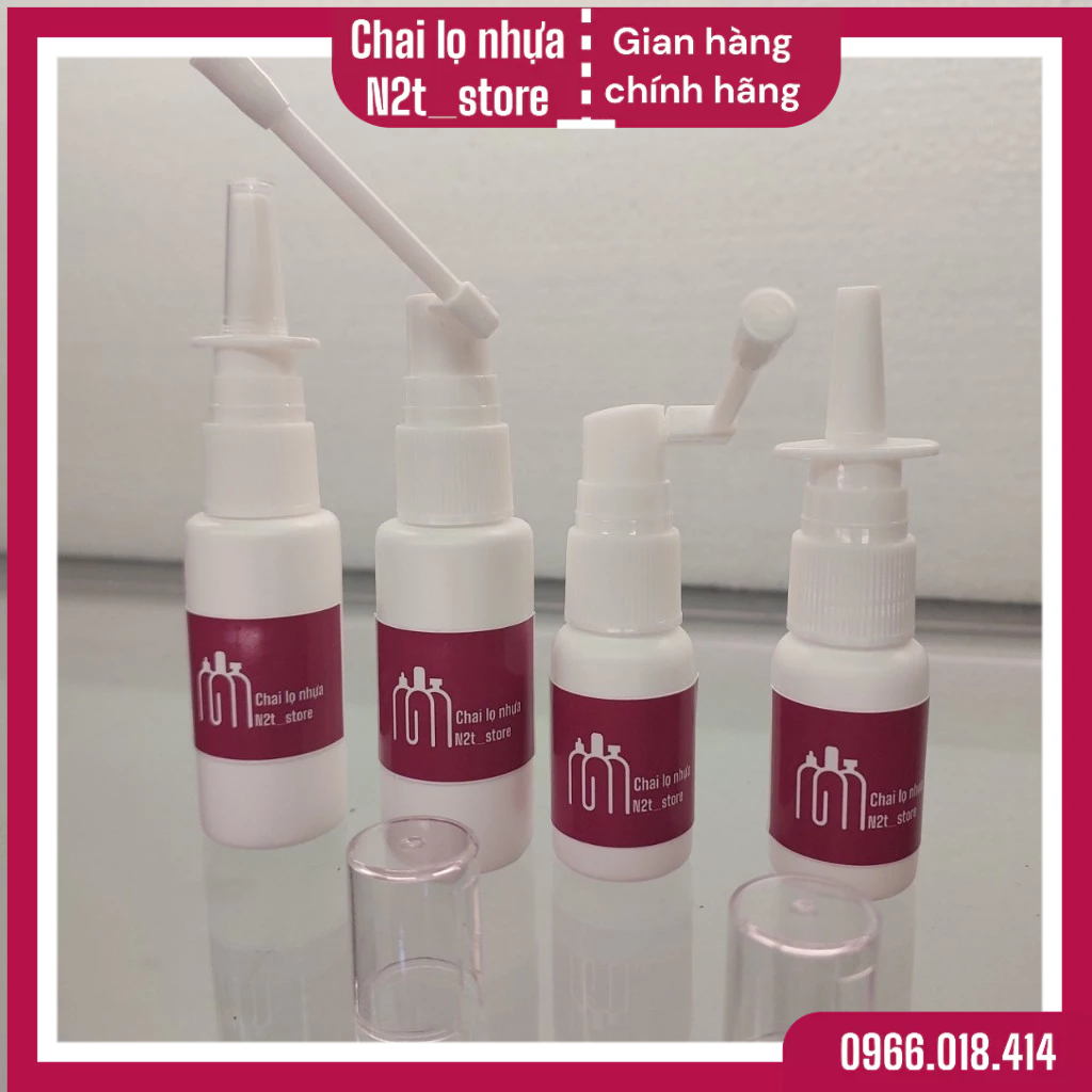 Vỏ Chai Lọ Xịt Mũi 360° 15ml, 30ml, Xịt Xoang, Xịt Họng