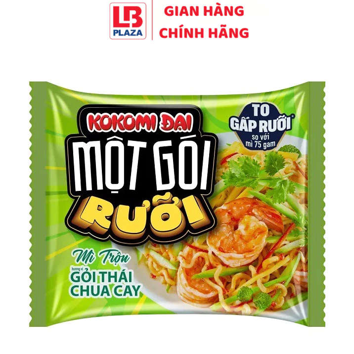Mì trộn Kokomi đại 1 gói rưỡi Thái chua cay 134g