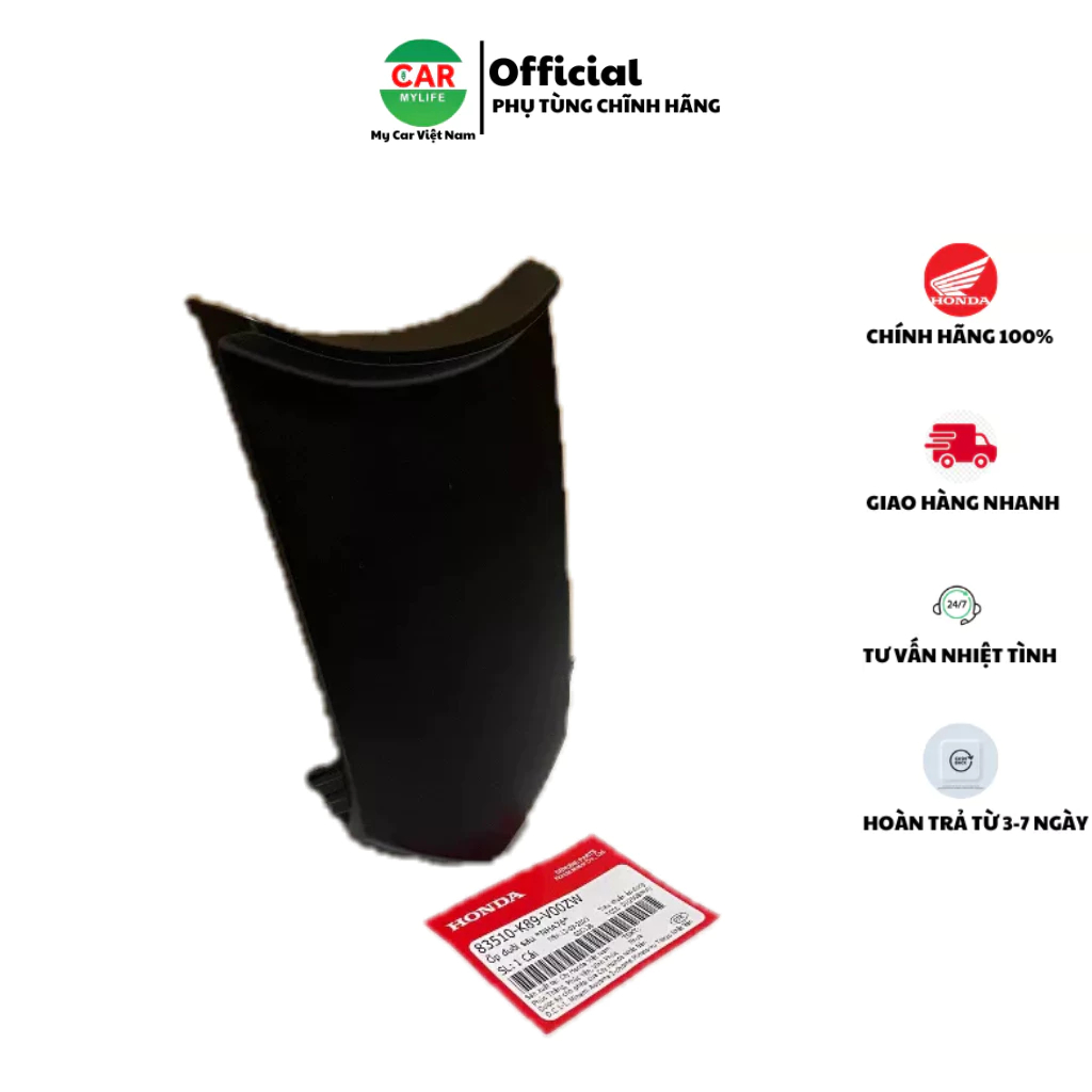 Ốp đuôi sau - mui rùa HONDA WAVE A110 năm 2023 màu Đen nhám. *NHA76* Mã SP 83510K89V00ZW