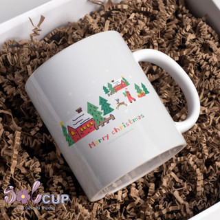 Cốc Sứ In Hình Giáng Sinh - Noel (In Hình Tùy Chọn)  - Cốc Uống Nước Solcup Có Quai Dung Tích 400ml