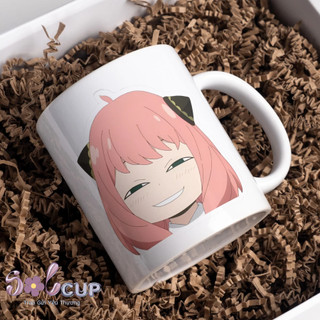 Cốc Sứ Anya Forger meme, ly sứ uống nước anime spy x family decor dễ thương dung tích 400ml Solcup