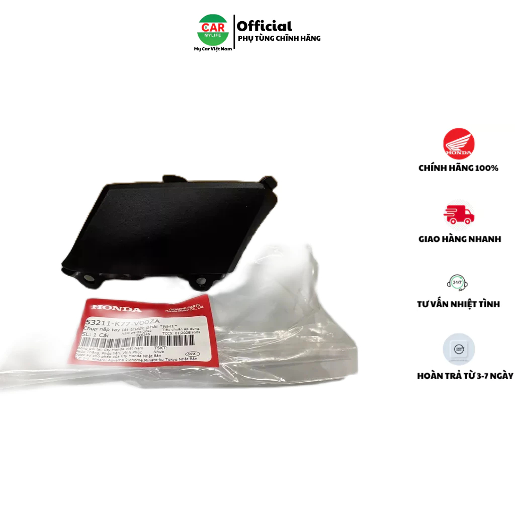 Chụp nắp tay lái trước bên phải HONDA SH 125&150 năm 2017-2018-2019 màu Đen. *NH1* 53211K77V00ZA