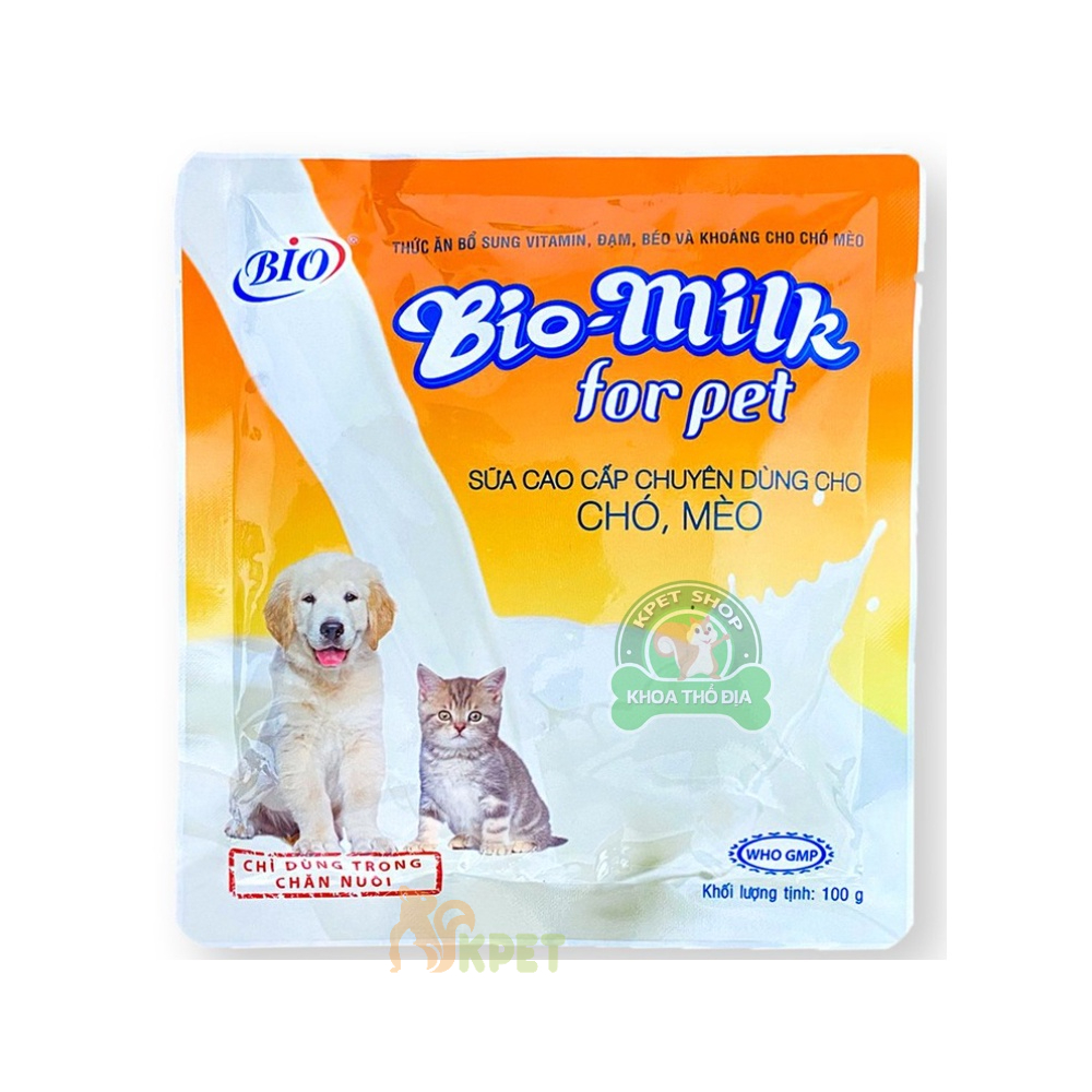 Sữa bột BIO Milk cho thú cưng - gói 100g