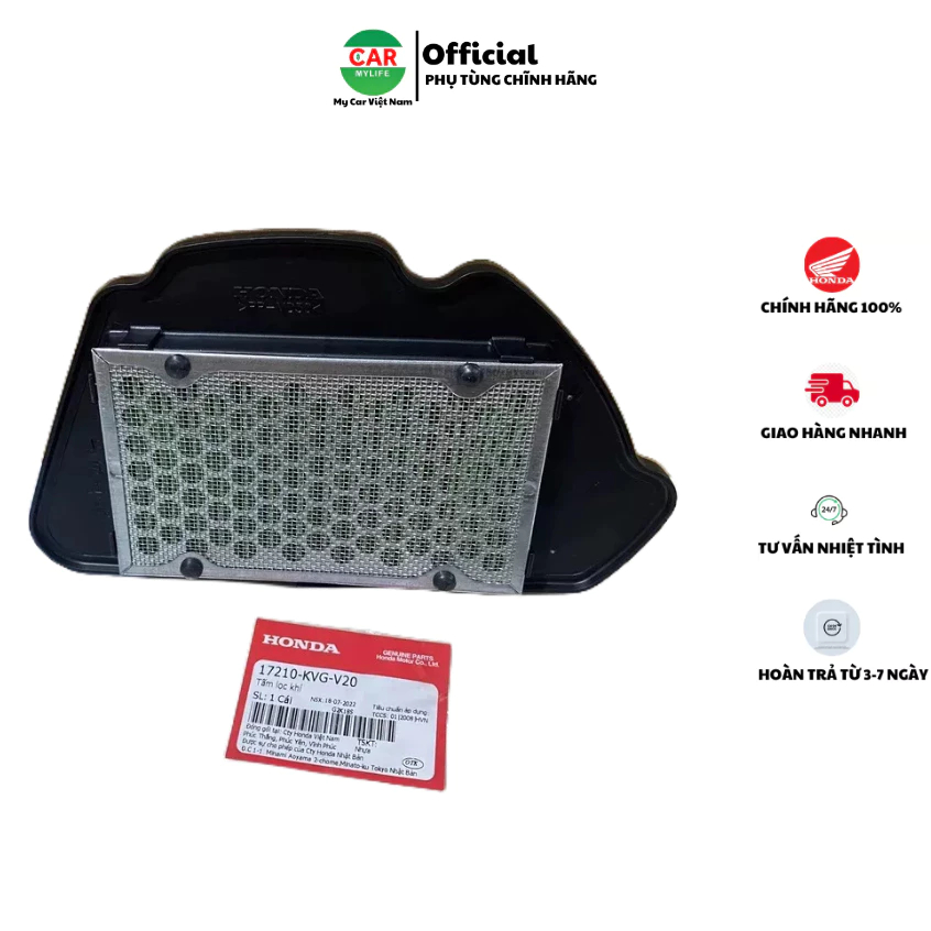Lọc gió xe máy - tấm lọc khí HONDA AIR BLADE 110 Fi năm 2009-2010. Mã SP 17210KVGV20