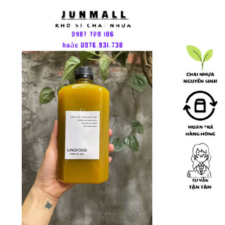 Chai nhựa vuông dẹt 500ml chai nhựa 500ml kèm nắp fi28
