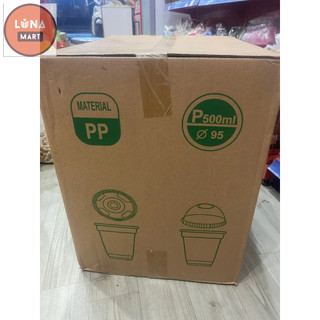 500 CỐC PP500ML DẦY KÈM NẮP ( NẮP CẦU, NẮP PHẲNG CAO, NẮP LIM CƯƠNG)