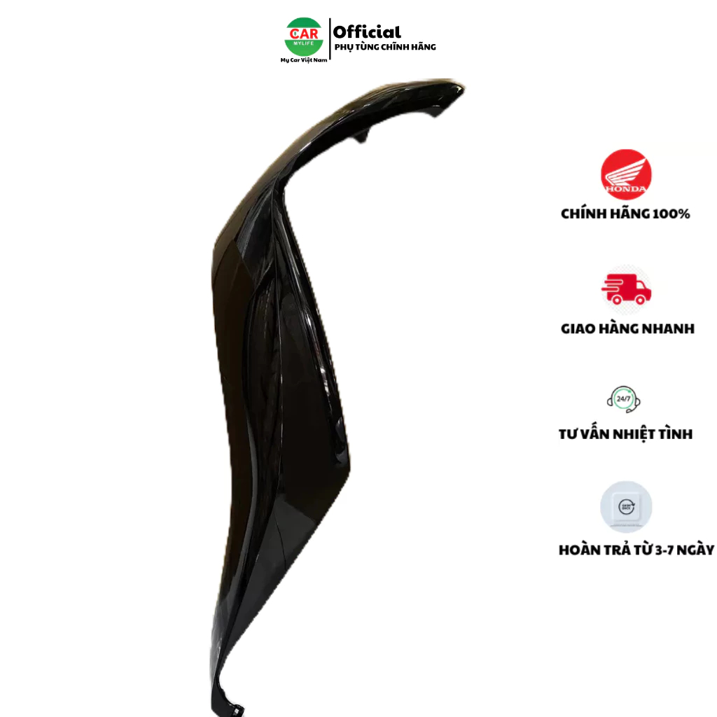 Cánh yếm bên trái - bửng yếm HONDA SH 125&150 năm 2017-2018-2019 màu Đen bóng. 64303K77V00ZE
