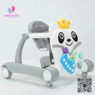 Xe Tập Đi Chữ U 2in1 Có Nhạc Và Đồ Chơi BABY WALKER (Xanh Dương-Xám-Hồng)