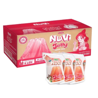 Thùng 24 túi 110ml nuvi thạch jelly vị Đào/nho/lúa mạch