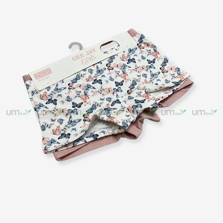 Set 2 cái Quần chip đùi bé gái xuất dư Gee Jay 2-4y cotton mềm thoáng khí