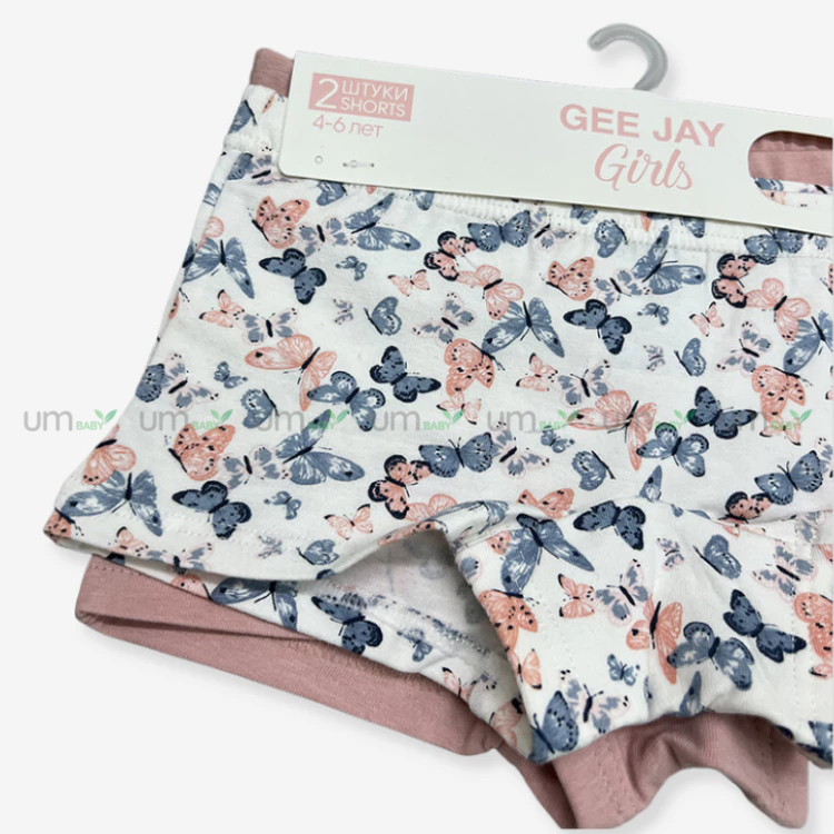 Set 2 cái Quần chip đùi bé gái xuất dư Gee Jay 2-4y cotton mềm thoáng khí