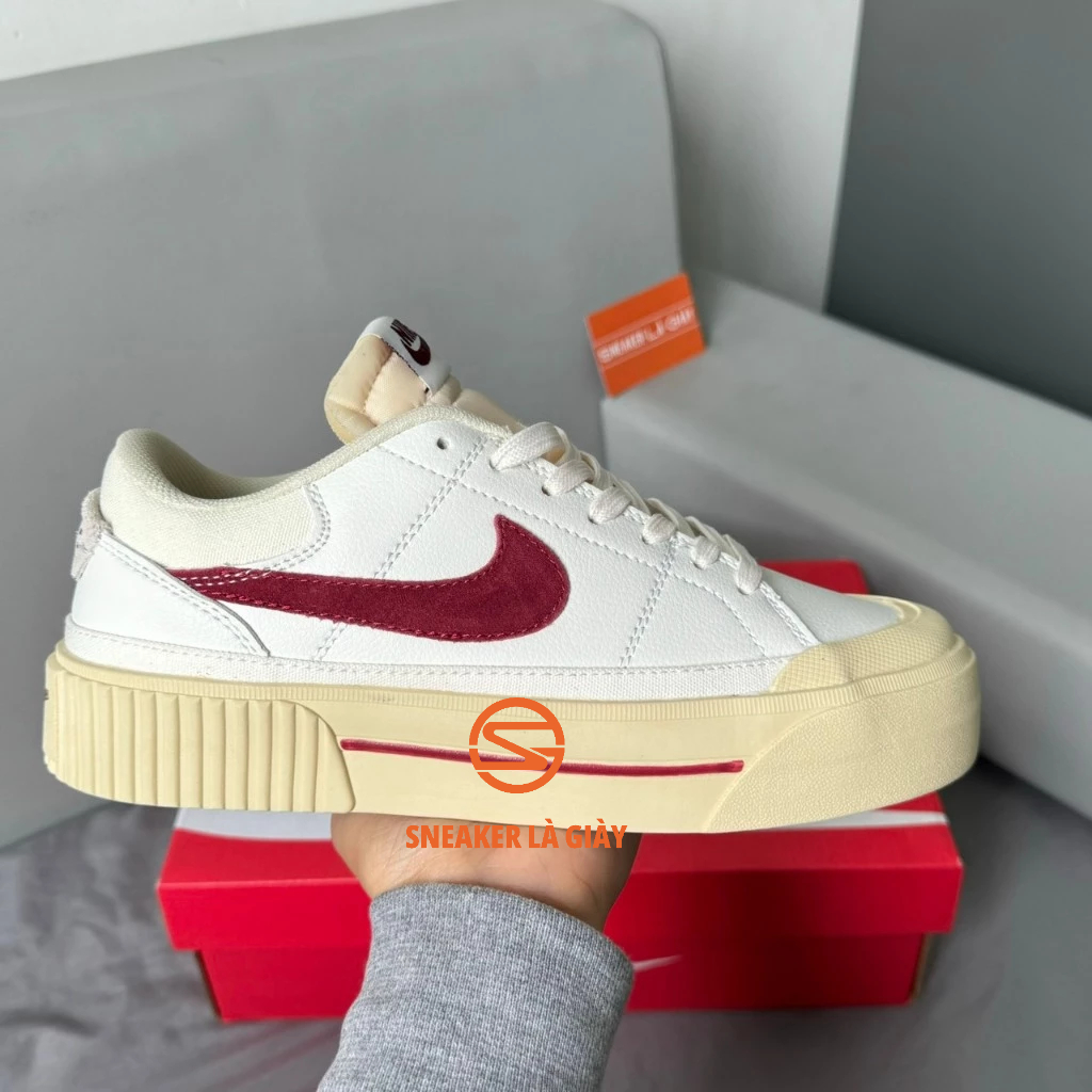 Giày sneaker Court Legacy Lift Low Sesame DZ4766-133 - FULLBOX