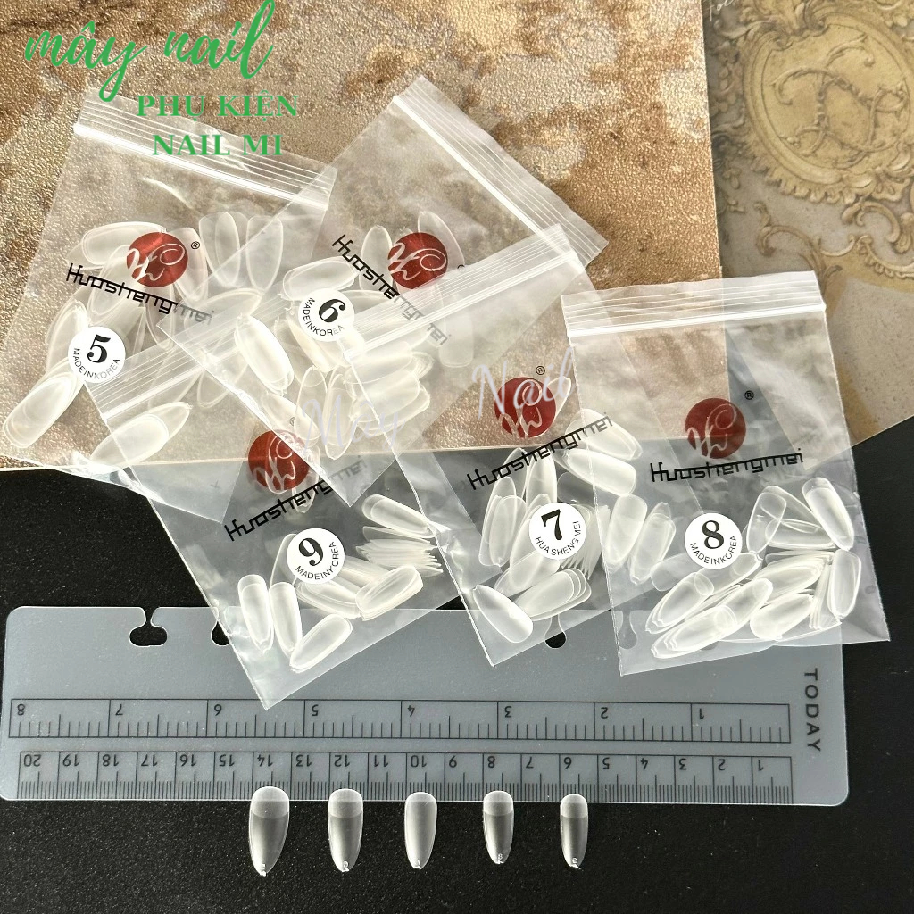 Móng úp lẻ size nhám nhọn bầu trong