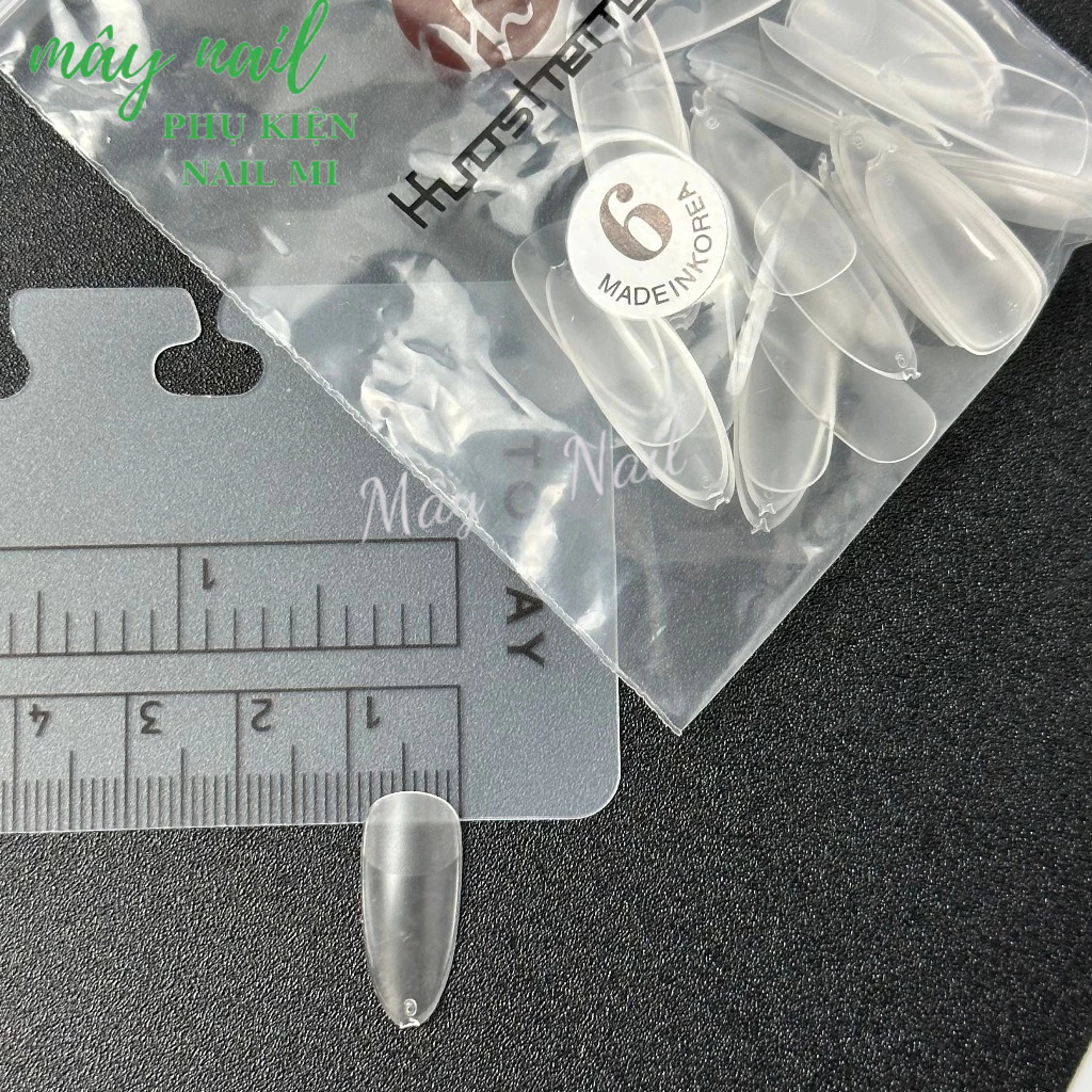Móng úp lẻ size nhám nhọn bầu trong