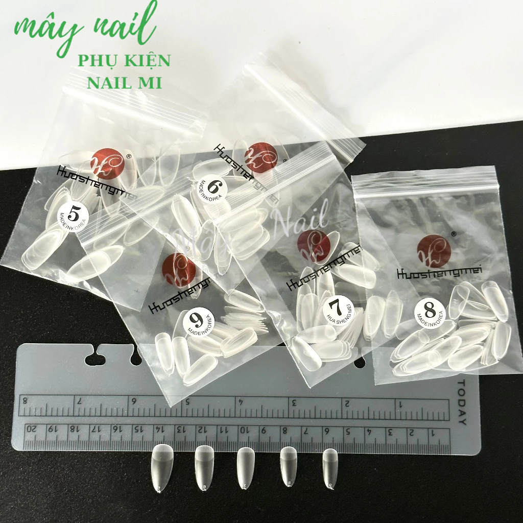 Móng úp lẻ size nhám nhọn bầu trong