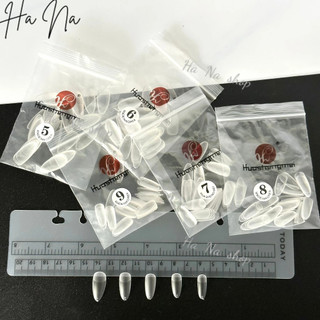 Móng úp lẻ size nhám nhọn bầu túi 50 móng