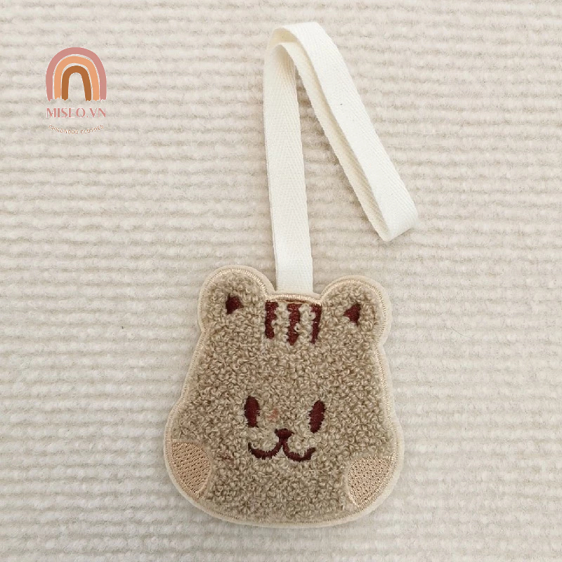 Miếng thêu hình động vật sticker gấu thỏ khủng long cute tag đính vào yếm mũ quần áo