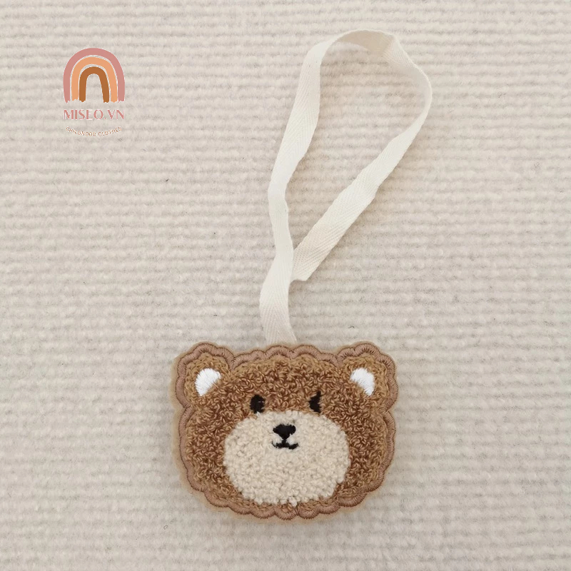 Miếng thêu hình động vật sticker gấu thỏ khủng long cute tag đính vào yếm mũ quần áo