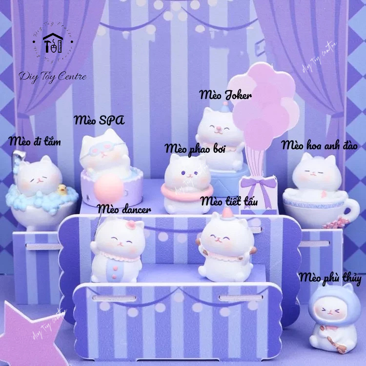 Đồ chơi giải trí BLIND BOX-Hộp Mù các mô hình tượng mèo để bàn mi ni dễ thương trải nghiệm ngẫu nhiên Khu Vui Chơi MINO