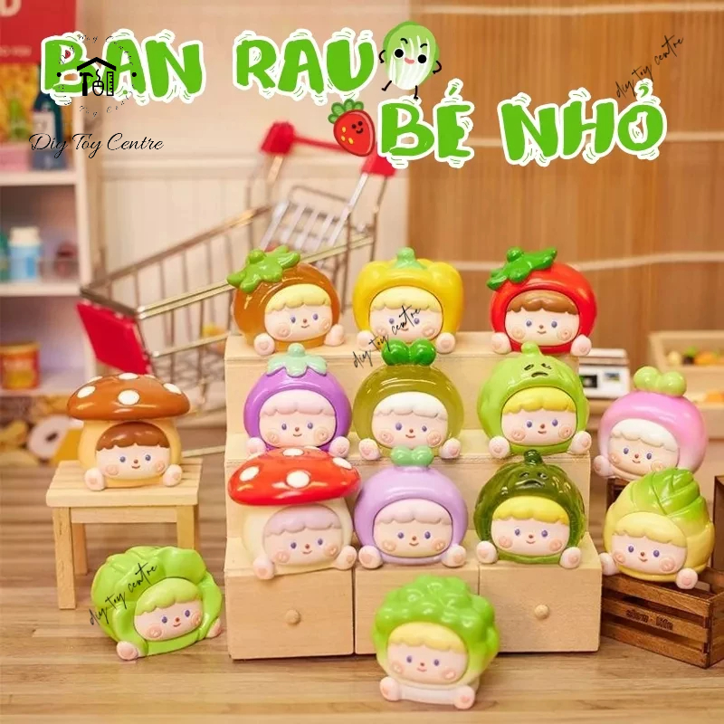Đồ chơi mini giải trí BLIND BAG - TÚI MÙ mô hình nhân vật hoạt hình mini trải nghiệm may mắn ngẫu nhiên Bạn Rau Bé Nhỏ