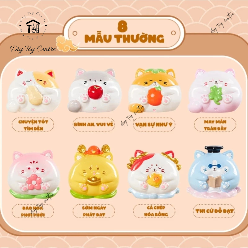 Đồ chơi giải trí BLIND BAG - TÚI MÙ mô hình nhân vật mèo may mắn mini cute trải nghiệm may mắn ngẫu nhiên AMULET CATS