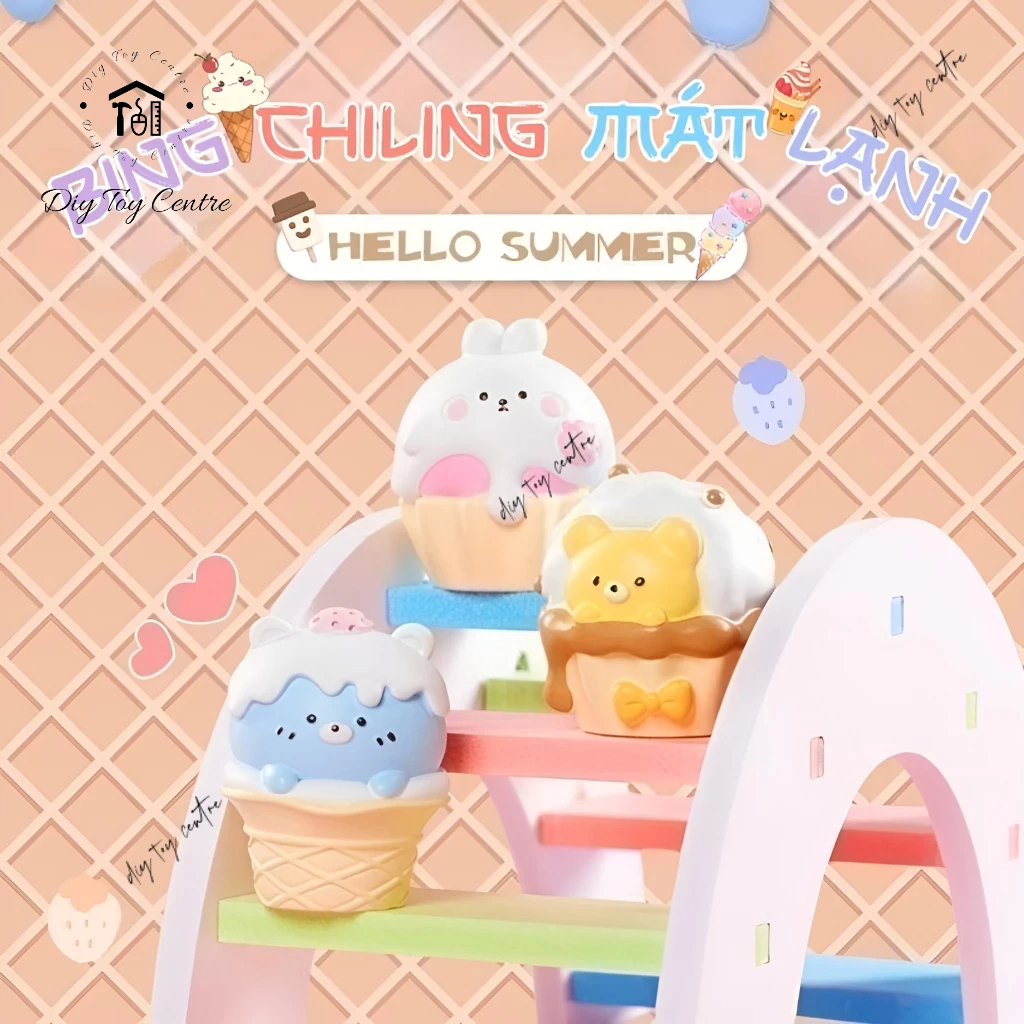 Đồ chơi mini giải trí BLIND BAG - TÚI MÙ mô hình nhân vật mini cute trải nghiệm may mắn ngẫu nhiên BING CHILING MÁT LẠNH