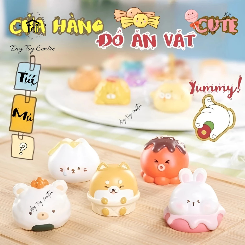 Đồ chơi mini giải trí BLIND BAG - TÚI MÙ mô hình nhân vật cute trải nghiệm may mắn ngẫu nhiên CỬA HÀNG ĐỒ ĂN VẶT CUTE