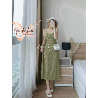 .đầm xốp 2 dây dáng dài thời trang hàn quốc