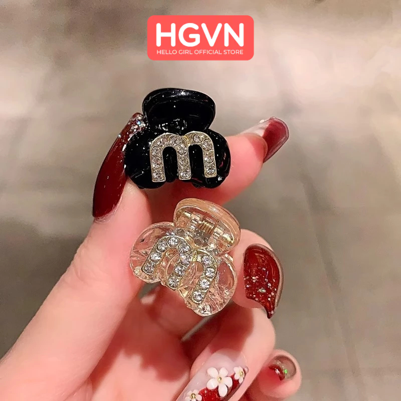 Kẹp Tóc Mái Cao Cấp Hình Nơ Dành Cho Nữ HGVN Cào Tóc Trán Nhỏ 3cm Mới Tinh Tế Chữ M Đính Kim Cương Giả Phong Cách Hàn