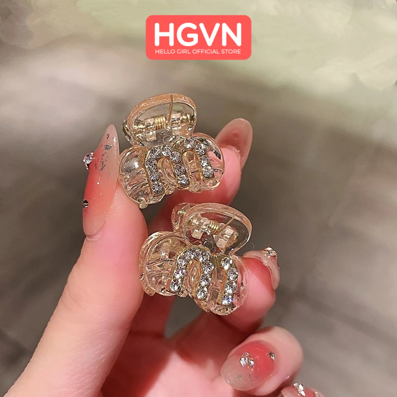 Kẹp Tóc Mái Cao Cấp Hình Nơ Dành Cho Nữ HGVN Cào Tóc Trán Nhỏ 3cm Mới Tinh Tế Chữ M Đính Kim Cương Giả Phong Cách Hàn