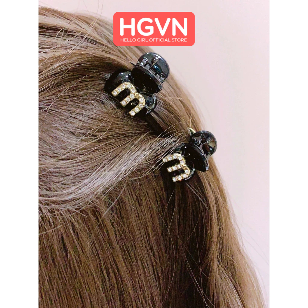 Kẹp Tóc Mái Cao Cấp Hình Nơ Dành Cho Nữ HGVN Cào Tóc Trán Nhỏ 3cm Mới Tinh Tế Chữ M Đính Kim Cương Giả Phong Cách Hàn