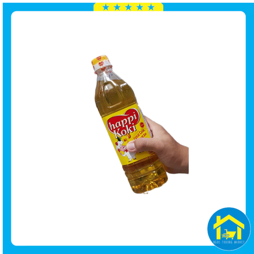 Dầu ăn Happi Koki chai 1 lít