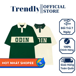 Áo Thun Polo Form Rộng Có Cổ Nam Nữ Chất Cá Sấu Xanh Lá Xanh Rêu Trắng Trơn, Áo Phông Ovesize Nam Nữ In Chữ Odin