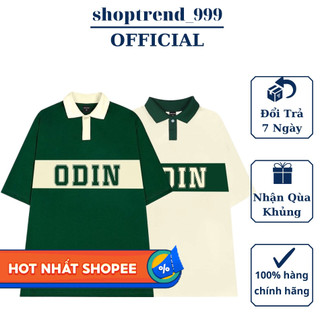Áo Polo ODIN Chất Cá Sấu Nam Nữ Mặc Đẹp Áo Thun Phông Unisex Form Rộng Có Cổ Oversize Xanh Trắng Kem Phong Cánh Hàn Quốc