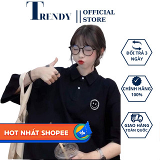 Áo Thun Polo Đẹp Unisex Nam Nữ Form Rộng Có Cổ Màu Đen Trắng Đủ Size,  Áo Phông Ovesize Nam Nữ Giá Rẻ 1K Đẹp Cá Tính