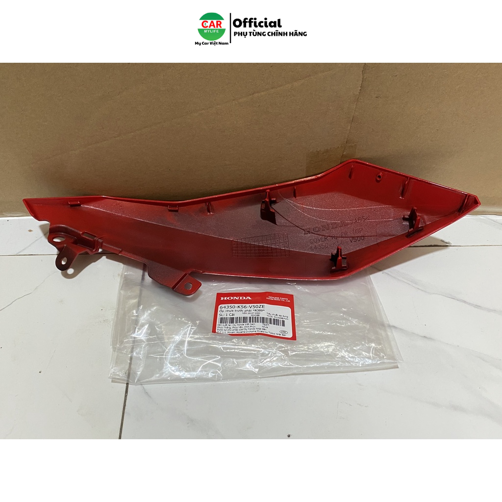 Ốp nhựa trước bên phải - ốp đèn xi nhan HONDA WINNER X năm 2019 màu Đỏ. 64350K56V50ZE