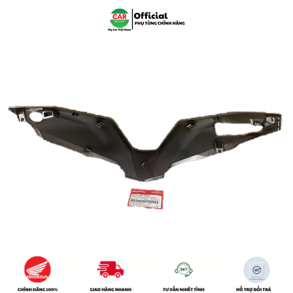 Trang trí nắp tay lái trước - chữ V HONDA AIR BLADE 125 năm 2015-2016 màu Xám. *NHA62M* 53225K66V00ZT