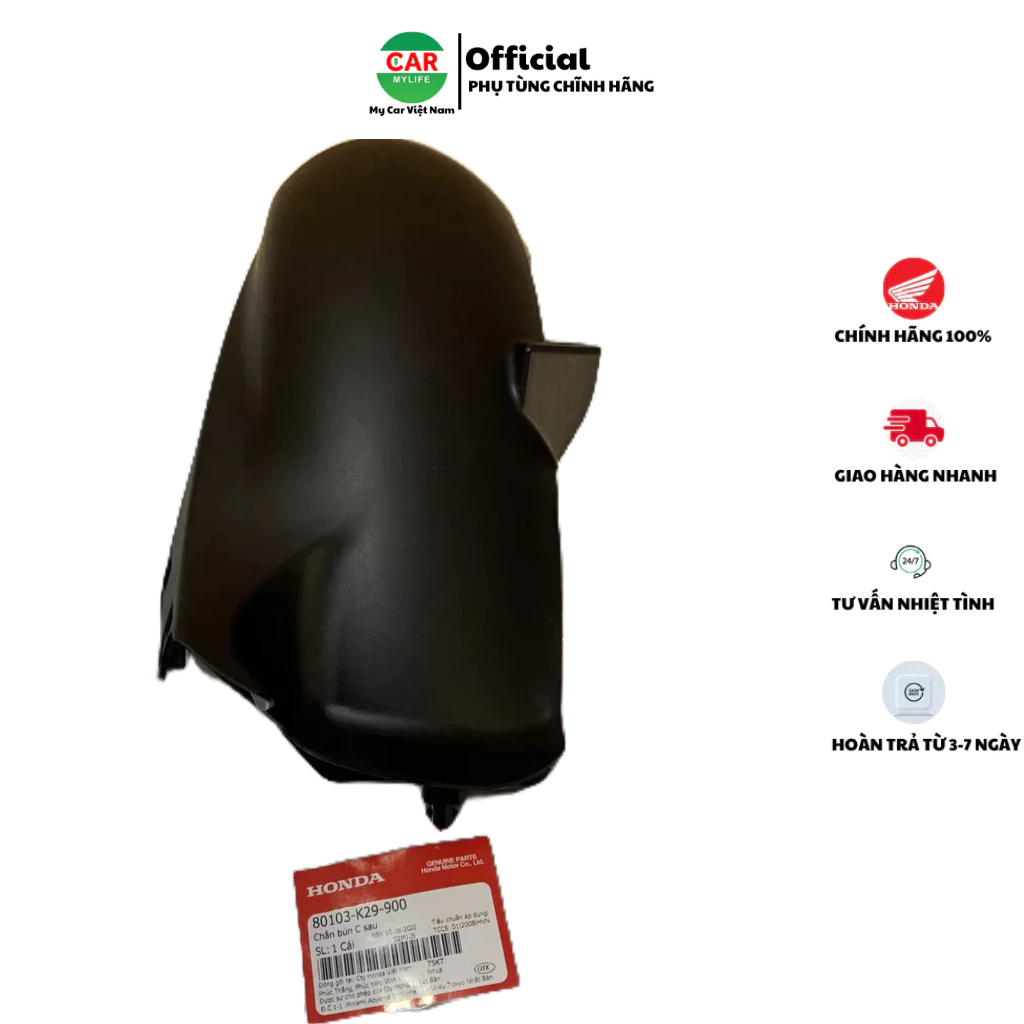 Chắn bùn C sau -lót bánh HONDA SH MODE năm 2013-2016-2018.  80103K29900