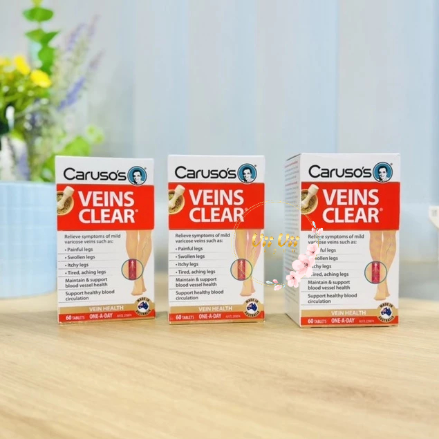 VIÊN HỖ TRỢ SUY GIÃN TĨNH MẠCH CARUSO’S VEINS CLEAR 60 VIÊN ÚC