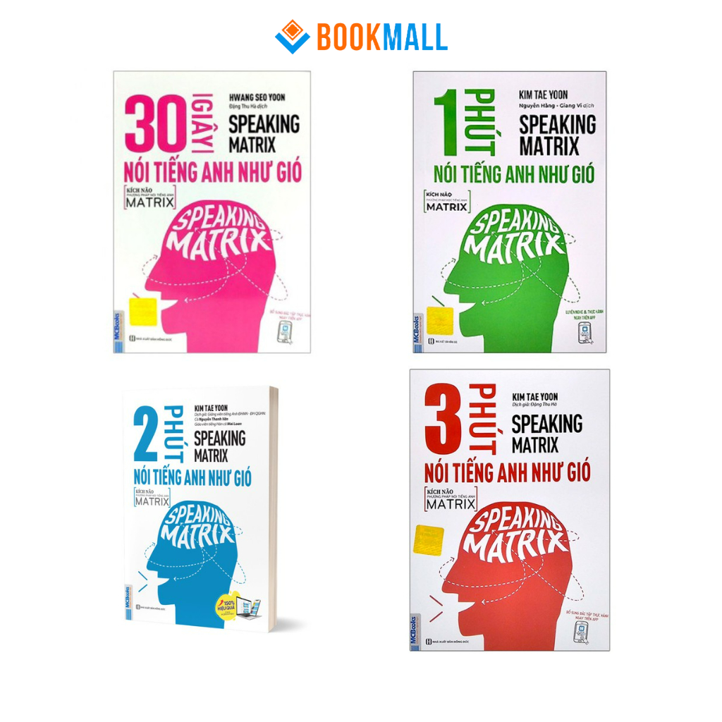 Sách Combo Speaking Matrix Nói  30 giây 2 phút 3 Phút Nói Tiếng Anh Như Gió - 1 Phút Nói Tiếng Anh Như Gió