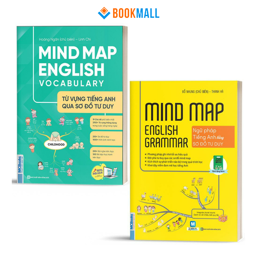 Sách - Combo Mindmap English Grammar và Mindmap English Vocabulary - Học Kèm App Online MCFO9061TC